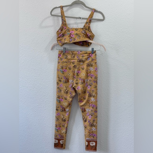 Spell & the Gypsy Collective Wild Bloom Athletic Workout Set - Mustard - Picture 4 of 11